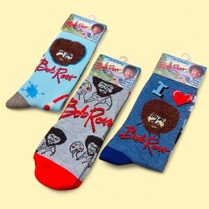 Bob Ross Novelty Socks 4 Pairs Unisex